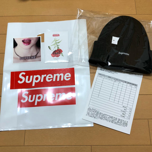 送料込 黒 Supreme Overdyed Ribbed Beanie