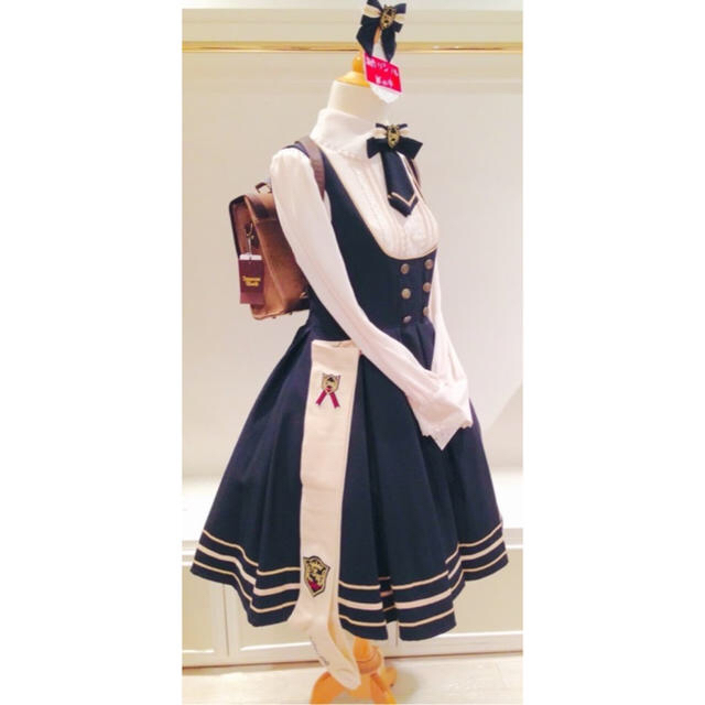 公式サイトから購入する ❣️週末お値下げ❣️♡美品♡イノワ♡ジャンパースカート♡ブルーグレー♡L♡ ひざ丈ワンピース