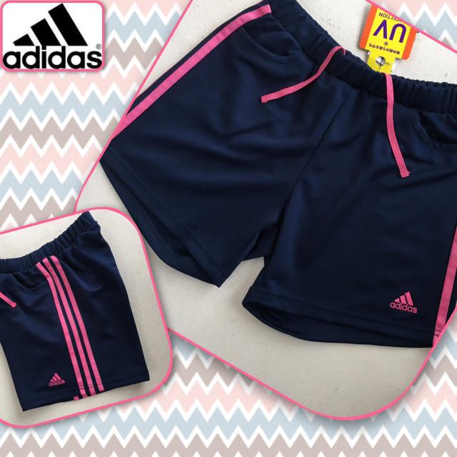 adidas(アディダス)の新品 アディダス マシュマロジャージ ショートパンツ 160 キッズ/ベビー/マタニティのキッズ服女の子用(90cm~)(パンツ/スパッツ)の商品写真