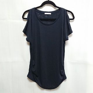 マウジー(moussy)のマウジー 肩あきカットソー ブラック(カットソー(半袖/袖なし))