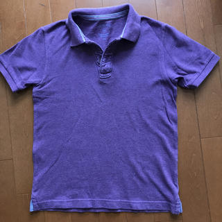 ユニクロ(UNIQLO)のユニクロ ポロシャツ 140キッズ 紫 パープル(Tシャツ/カットソー)