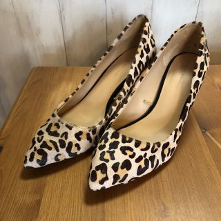 ザラ(ZARA)のZARA ヒョウ柄本革ハラコパンプス 39サイズ(ハイヒール/パンプス)