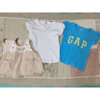 ギャップキッズ(GAP Kids)のサイズ100 110 訳あり 可愛い 気持ちいい 綿 3枚 セット(Tシャツ/カットソー)