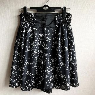 エイチアンドエム(H&M)のリッチーウィッチー サテン 星柄キュロットスカート 9号 未使用品(キュロット)