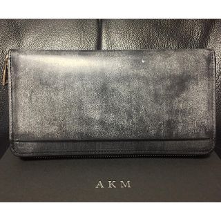 エイケイエム(AKM)の新品wjk上級AKM16AWブライドルレザーロングウォレット長財布BLACK7万(長財布)