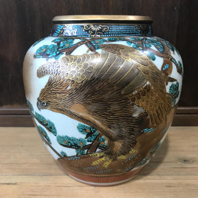 九谷焼 花瓶 骨董品 ☆年代物☆ | フリマアプリ ラクマ 商品はお値下げ可能 花瓶 骨董品 陶芸