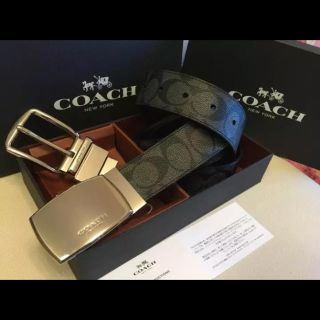 コーチ(COACH)のCOACH リバーシブル ベルト 3点セット F65242 CQ/BK ブラック(ベルト)