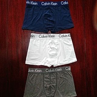 カルバンクライン(Calvin Klein)のカルバン・クラインのMサイズ、青と白とグレーの3枚セット(ボクサーパンツ)