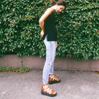 マウジー(moussy)のmoussy2017ss レースアップサンダル(サンダル)