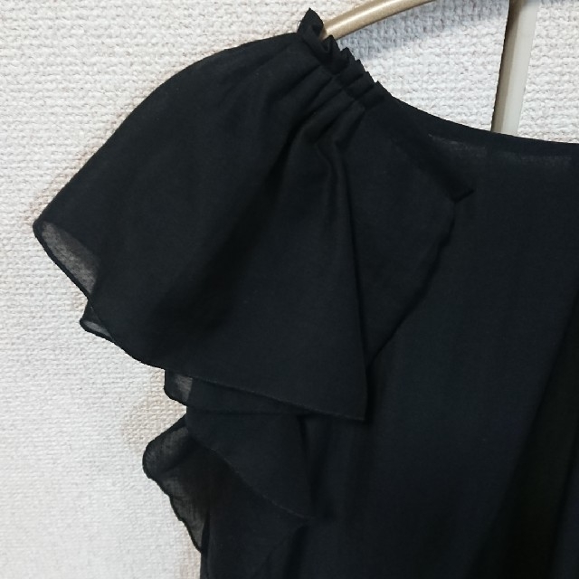 PROPORTION BODY DRESSING(プロポーションボディドレッシング)のプロポーションボディドレッシング　ブラウス　黒 レディースのトップス(シャツ/ブラウス(半袖/袖なし))の商品写真