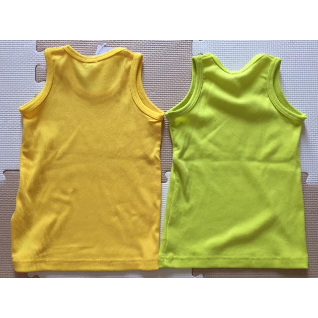 しまむら(シマムラ)の新品！黄色タンクトップ2枚セット80サイズ キッズ/ベビー/マタニティのベビー服(~85cm)(タンクトップ/キャミソール)の商品写真