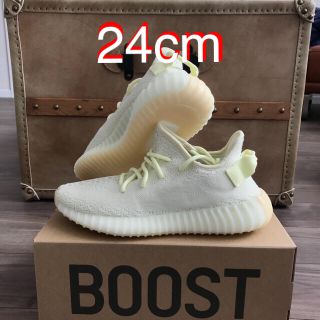 アディダス(adidas)の【24cm】 yeezy boost 350  アイスイエロー ☆送料込☆(スニーカー)