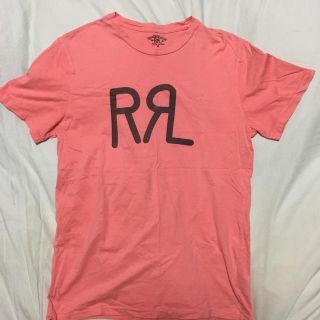 ダブルアールエル(RRL)のダブルアールエル ロゴTシャツ RRL 希少ピンク サイズM 代理店記載タグ付(Tシャツ/カットソー(半袖/袖なし))