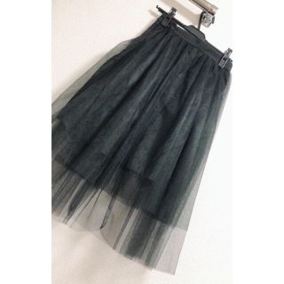 リリーブラウン(Lily Brown)のLily  Brown black skirt ＊(ロングスカート)