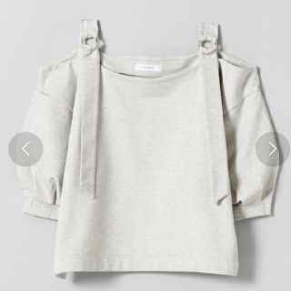 ジーナシス(JEANASIS)の新品 🐼💕 ジーナシス リングベルトオフショルSS グレー(カットソー(半袖/袖なし))