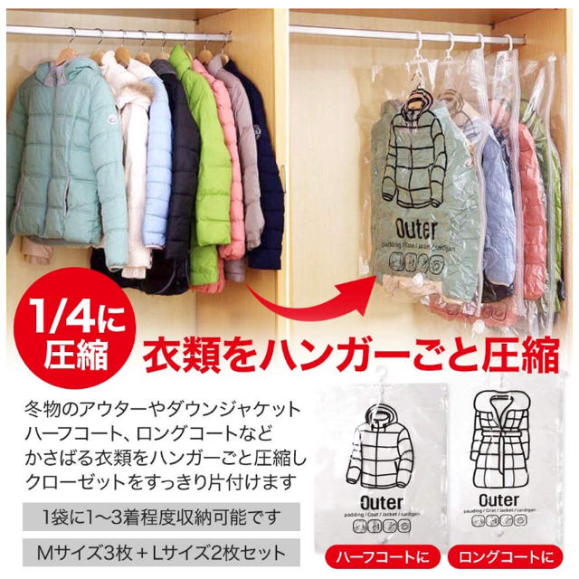 衣類 圧縮袋 洋服 ハンガー 収納の通販 By とーる S Shop ラクマ