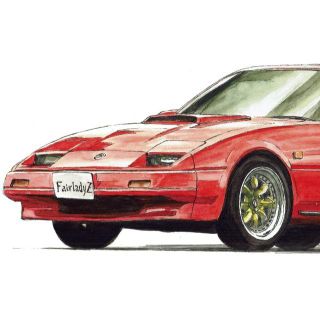 版画NC-777 300ZX Z31限定版画サイン額装作家平右ヱ門