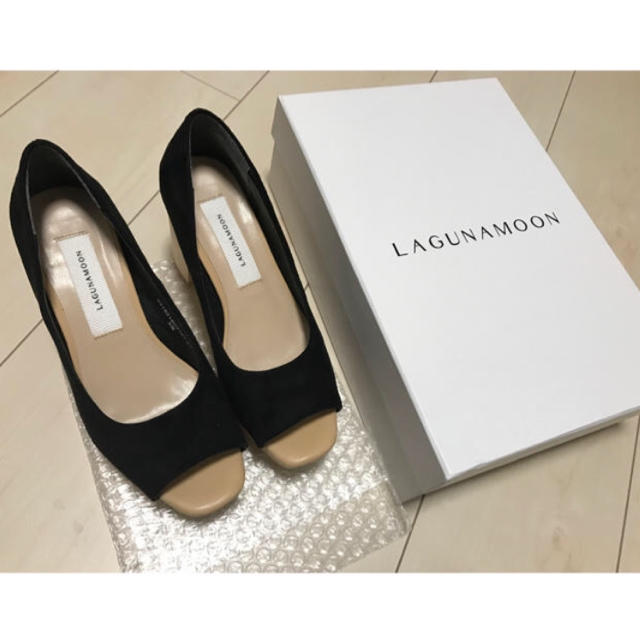 LagunaMoon(ラグナムーン)の※最終値下げ オープントゥウッドパンプス レディースの靴/シューズ(ハイヒール/パンプス)の商品写真