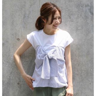 チャオパニックティピー(CIAOPANIC TYPY)のギャザービスチェTee(Tシャツ(半袖/袖なし))