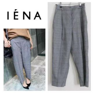 イエナ(IENA)のイエナ☆チェック ペグトップパンツ☆クロップド☆チェック柄☆IENA(クロップドパンツ)