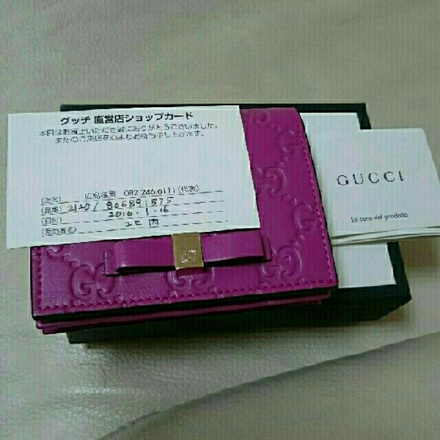 しピンクが Gucci - 新品未使用 GUCCI カードケース 名刺入れ グッチの通販 by