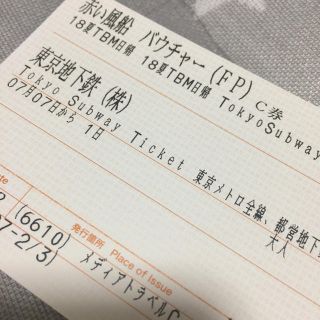 東京地下鉄☆一日乗車券☆乗り放題☆7月7日(鉄道乗車券)