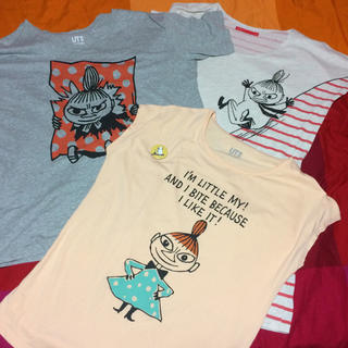 グラニフ(Design Tshirts Store graniph)のリトルミイTシャツ3枚＋ムーミンマーケット缶バッジセット(USED)(Tシャツ(半袖/袖なし))