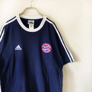 アディダス(adidas)の【90s】adidas LOGO TEE バイエルンミュンヘン メンズ L 古着(Tシャツ/カットソー(半袖/袖なし))