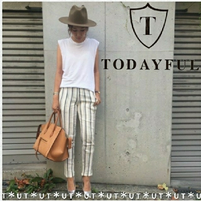 TODAYFUL(トゥデイフル)の◎花楓様専用◎ TODAYFUL ジャガードストライプパンツ レディースのパンツ(カジュアルパンツ)の商品写真