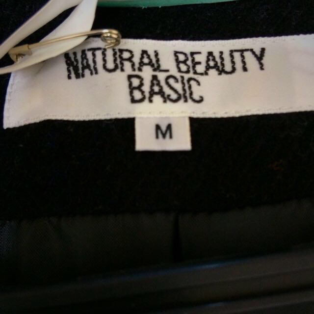 NATURAL BEAUTY BASIC(ナチュラルビューティーベーシック)のノーカラーコート☆コート レディースのジャケット/アウター(ロングコート)の商品写真