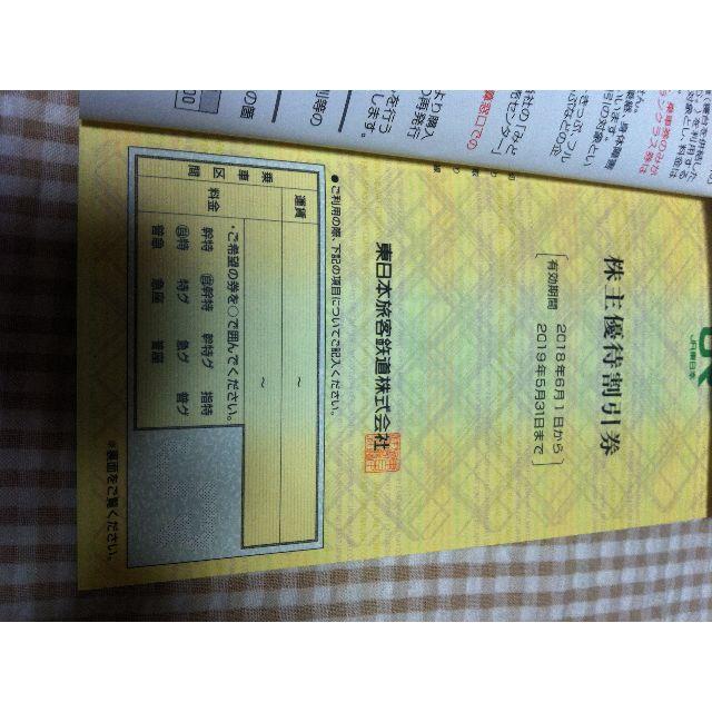 JR(ジェイアール)の☆JR東日本 鉄道株主優待券 1枚 + 株主サービス券 1冊 チケットの乗車券/交通券(鉄道乗車券)の商品写真