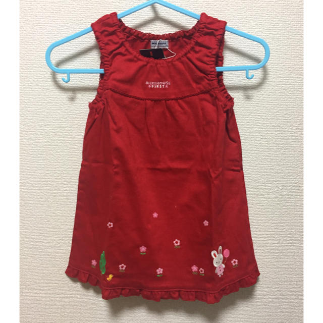 mikihouse(ミキハウス)の新品ワンピース キッズ/ベビー/マタニティのキッズ服女の子用(90cm~)(ワンピース)の商品写真