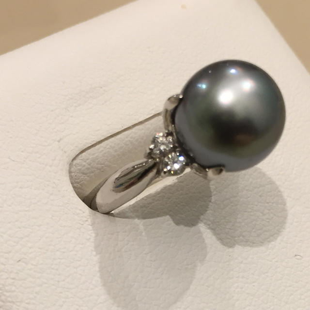憧れ 0.41ct 希少‼️大珠 真珠 12.4mm Pt900 ダイヤ オシャレ パール