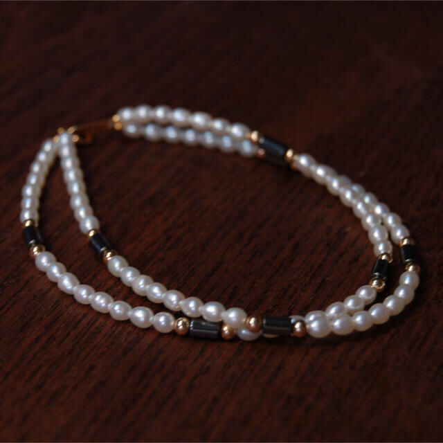 MIKIMOTO(ミキモト)のミキモト ２連　ブレスレット k18 レディースのアクセサリー(ブレスレット/バングル)の商品写真