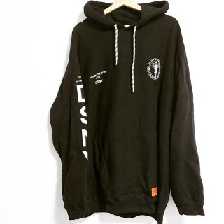 オフホワイト(OFF-WHITE)のマルタん様専用 HERON PRESTON ヘロンプレストン パーカー 黒 XL(パーカー)