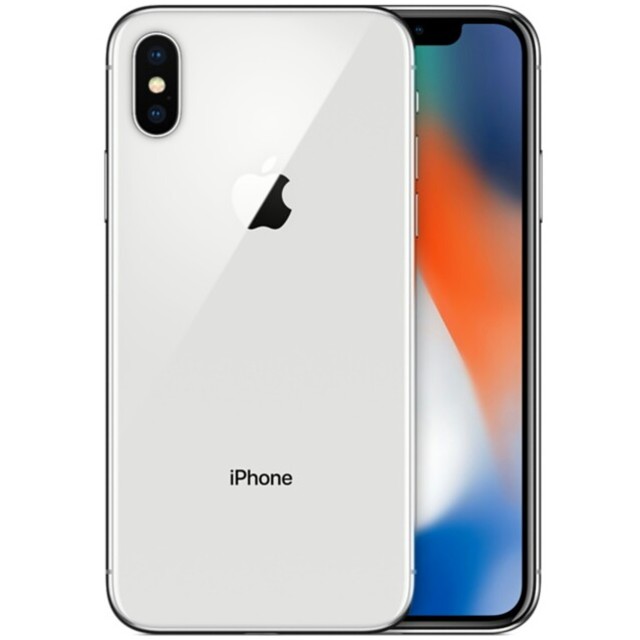 スマートフォン本体iPhoneX 64GB Silver SIMロック解除済 ドコモネットワーク○