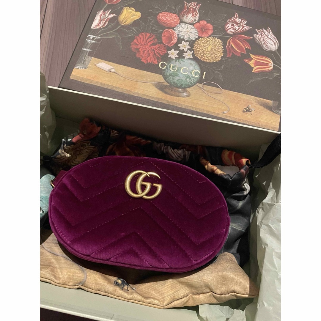 Gucci(グッチ)のgucci  ベルベットベルトバッグ レディースのバッグ(ボディバッグ/ウエストポーチ)の商品写真