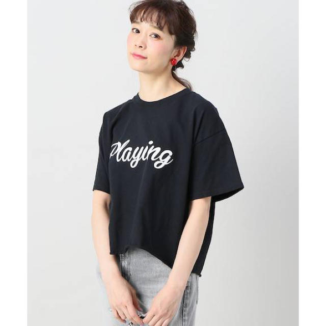 Spick & Span(スピックアンドスパン)の新品タグ付き！【FUNG】カットオフBIG Tシャツ (ブラック) レディースのトップス(Tシャツ(半袖/袖なし))の商品写真