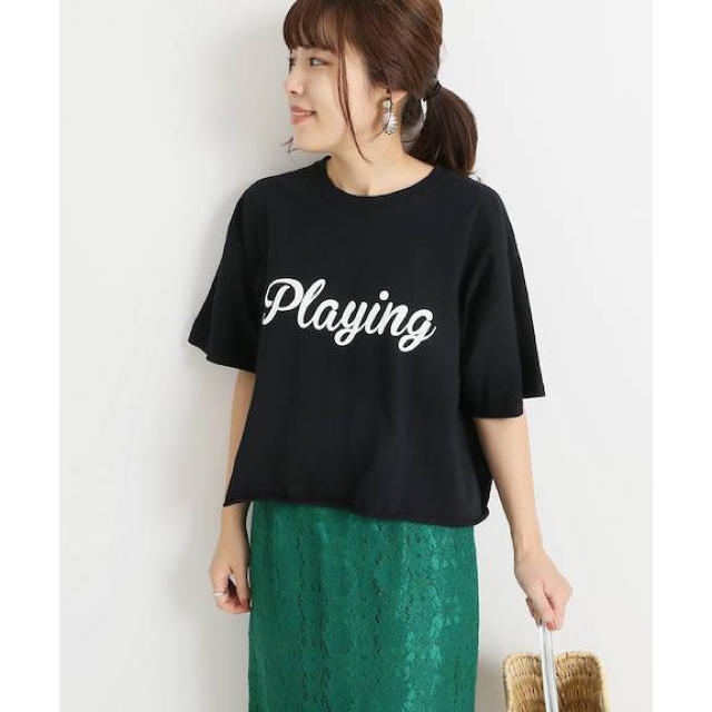 Spick & Span(スピックアンドスパン)の新品タグ付き！【FUNG】カットオフBIG Tシャツ (ブラック) レディースのトップス(Tシャツ(半袖/袖なし))の商品写真