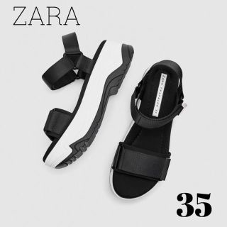 ザラ(ZARA)のZARA ウェッジソールスニーカー スポーツサンダル 35(サンダル)