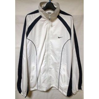 ナイキ(NIKE)の90's vintage NIKE ナイロンジャケット 白 紺 XXL (ナイロンジャケット)