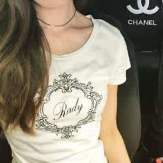 レディー(Rady)のRady  フレームrady Tシャツ  ホワイト(Tシャツ(半袖/袖なし))