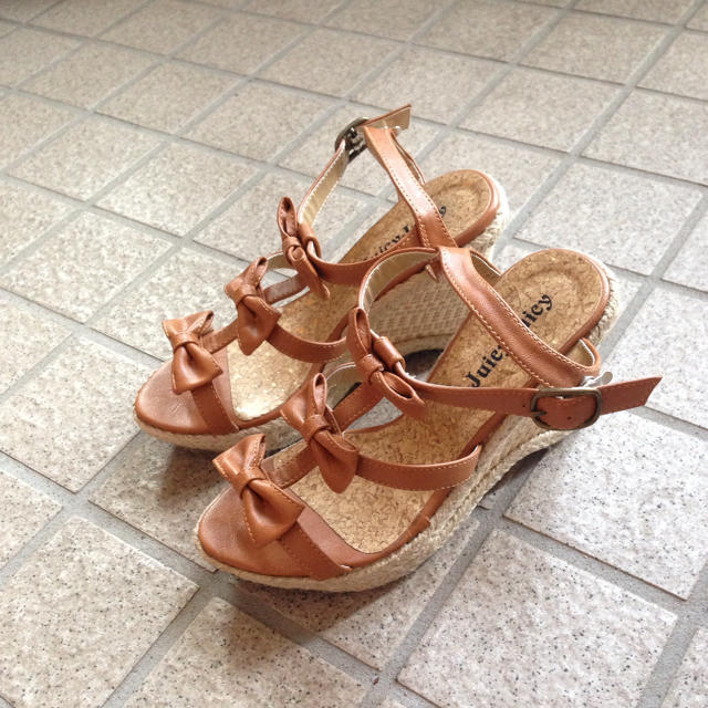 リボンサンダル レディースの靴/シューズ(サンダル)の商品写真