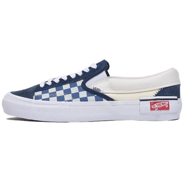 vans slip on cap lx dress blue