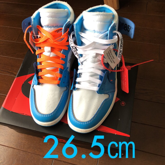 OFF-WHITE(オフホワイト)のNIKE×OFF-WHITE AIR JORDAN 1 UNC THE TEN レディースの靴/シューズ(スニーカー)の商品写真