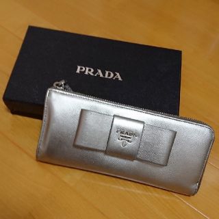 プラダ(PRADA)の値下げ☆PRADA サフィアーノ財布 シルバー(財布)