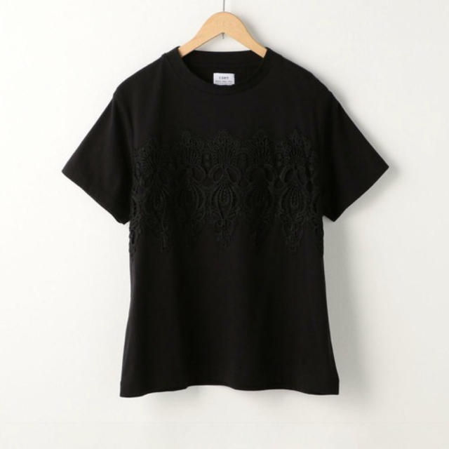 coen(コーエン)の新品coenレースドッキングTシャツ レディースのトップス(Tシャツ(半袖/袖なし))の商品写真