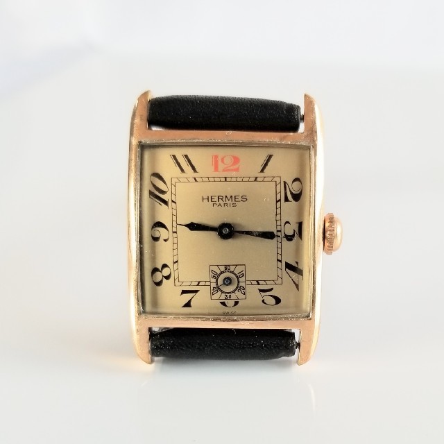 ★50年代アンティーク　エルメス スクエア 腕時計 手巻 ゴールドプレート | フリマアプリ ラクマ