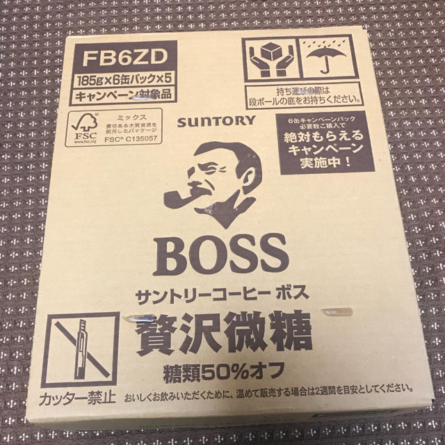 BOSS(ボス)のサントリーBOSS 贅沢微糖 185ｇ×6缶パック×5 食品/飲料/酒の飲料(コーヒー)の商品写真