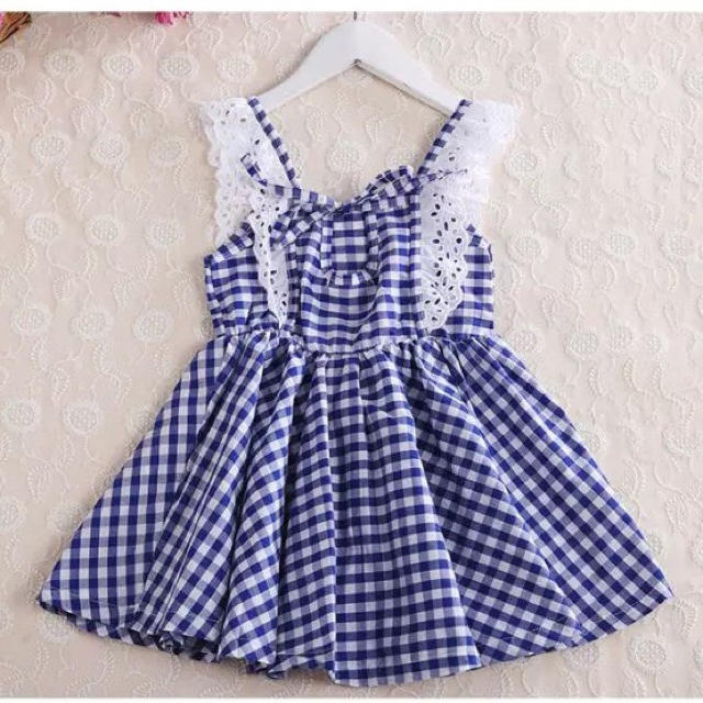 ワンピース  女の子  子供  キッズ  チェック柄   キッズ/ベビー/マタニティのキッズ服女の子用(90cm~)(ワンピース)の商品写真